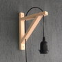 Opviq Pp128 Lámpara de pared de madera negra